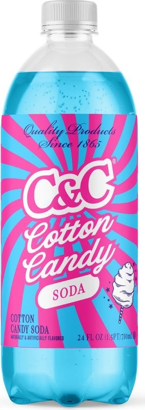 C&C Soda Cotton Candy Bottle 710ml - Case