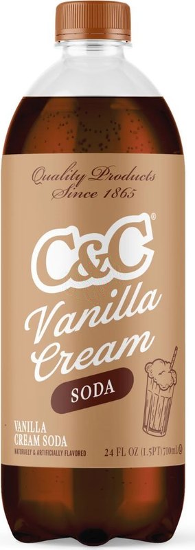 C&C Soda Vanilla Cream Bottle 710ml - Case