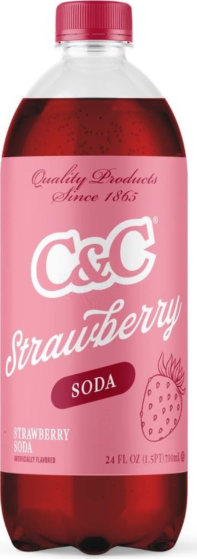 C&C Soda Strawberry  Bottle 710ml - Case