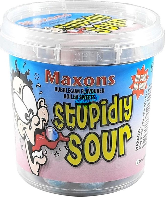 Maxons Stupidly Sour Bubblegum 100g- Case