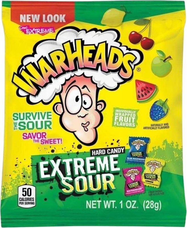 Warheads Extreme Sour Hard Candy 28g - Inner